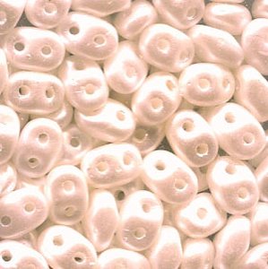 100gr. SuperDuo-Beads ALABASTER PASTEL WHITE 03000/25001