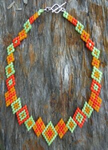 Anleitung Kette Rauti Orange  incl. Material ohne Nadel, Faden von Tanja Fritsche