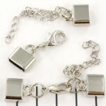 12 x 5mm Klebeverschluß Silberfarben