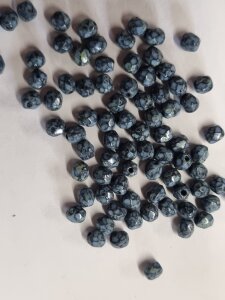 4mm Facettiert Black Travertin Blue Spotted 23980/86800/33308