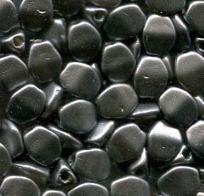 5x3mm Czech Pinch Beads ALABASTER PASTEL LIGHT GREY 02010/25028
