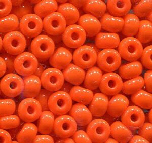 4mm Rocailles Opak Orange 93140