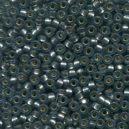 50gr. 15/0 Roc. Semi Matt Silverlined Grey 1657