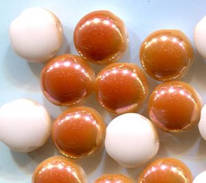 PRECIOSA Candy Beads WHITE ALABASTER APRICOT 02010/29121
