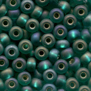 4mm Rocailles Blue Zircon mit Silbereinzug Matt 57719