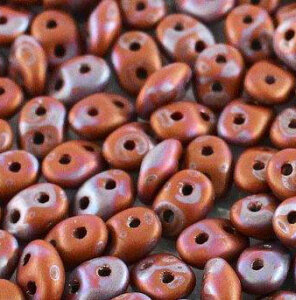 SuperDuo-Beads OPAK CHOCOLATE NEBULA MATT 13600/85001