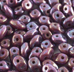 100gr. SuperDuo-Beads OPAK AMETHYST NEBULA 23020/15001