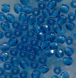 3mm Facettiert Blau Transparent 60060