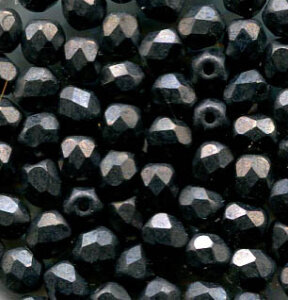 4mm Facettiert Jet Hematite Matt 23980/84400