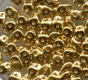 5gr. SuperDuo-Beads 24 KARAT GOLD PLATED 00030/35000