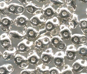 5gr. SuperDuo-Beads 925er SILVER PLATED 00030/31000
