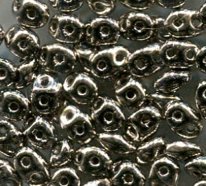 5gr. SuperDuo-Beads NICKEL PLATED 00030/37000