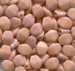 1000Stück 5x3mm Czech Pinch Beads CHALK RED LUSTER 02010/14495