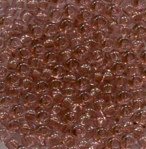 250 gr. 2,6mm Rocailles Crystal Alt Rosa , Solgel Dyed 01194