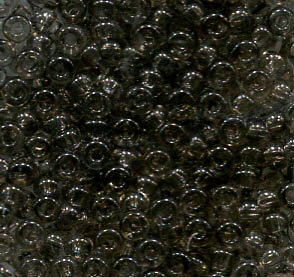 250 gr. 2,6mm Rocailles Crystal Schwarzgrau , Solgel Dyed 01141