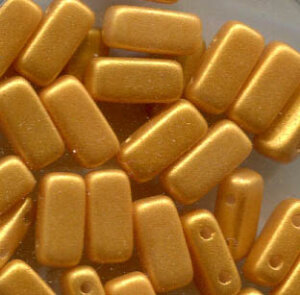 Two-Hole Bricks 4x8mm GOLD SHINE YELLOW SUN 02010/24101