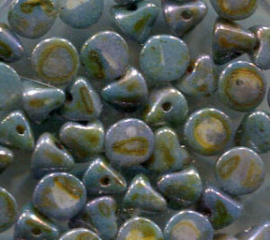 Button Bead 4 mm CHALK BLUE GLAZE 03000/65431