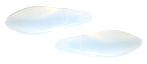 Dagger Beads Opal White mit zwei Lchern