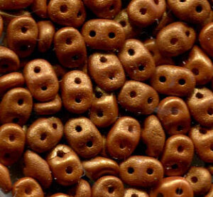 SuperDuo-Beads GOLD SHINE BROWNISH RED 02010/24104