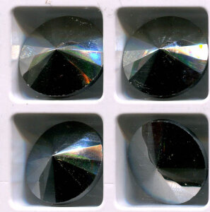 20mm MATUBO® Rivoli Jet Hematite