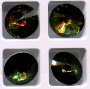 18mm MATUBO® Rivoli Topaz Vitrail