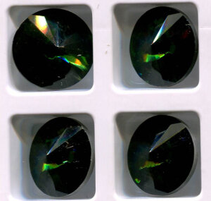 18mm MATUBO® Rivoli Olivine Vitrail