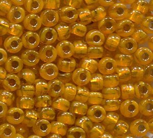 8/0, 3mm MATUBO Rocailles OPAL DARK AMBER SILVER LINED