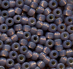 8/0, 3mm MATUBO Rocailles OPAL DARK VIOLET SILVER LINED 21010/81800