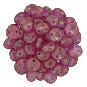 Two-Hole Lentils 6mm Halo - Madder Rose