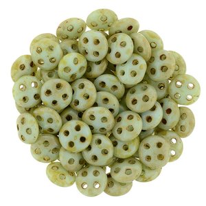 QuadraLentil-Beads Opaque Pale Jade