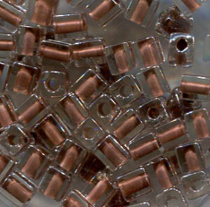 4 mm Würfel Brown Lined Crystal 224