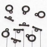 Mini-Toogle-Verschluß Schwarzfarben