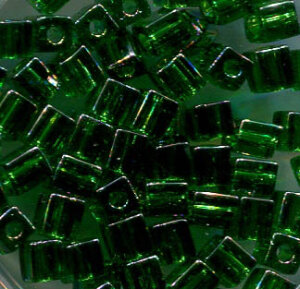 4 mm Würfel Transparent Green AB 179