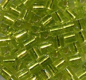 4 mm Würfel Silverlined Chartreuse 14