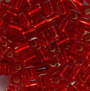 4 mm Würfel Silverlined Red 10