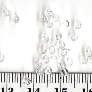 3mm Glasperlen Klar transparent