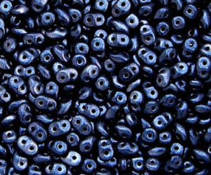 100gr. SuperDuo-Beads METALUST METALLIC STEEL BLUE...