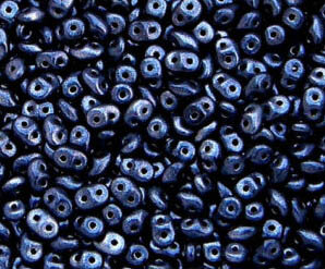 100gr. SuperDuo-Beads METALUST METALLIC STEEL BLUE 23980/24204