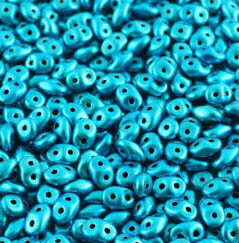 SuperDuo-Beads METALUST METALLIC TURQUOISE