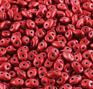 100gr. SuperDuo-Beads METALUST METALLIC LIPSTICK RED 23980/24209