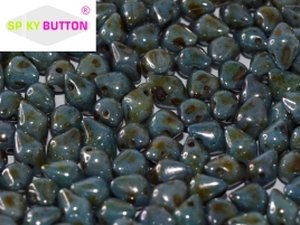 Spiky Button Bead CHALK BLUE GLAZE 03000/65431