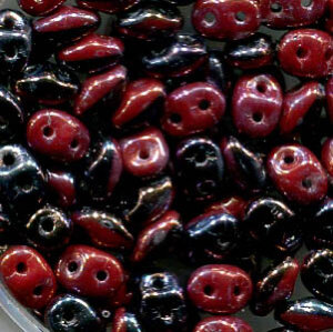 SuperDuo-Beads Duets BLACK - RED NEBULA 0593298-15001