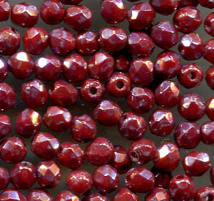 3mm Facettiert OPAK CORAL RED NEBULA 93200/15001