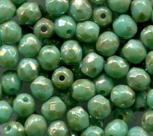 4mm Facettiert TURQUOISE GREEN PICASSO 63130/43400