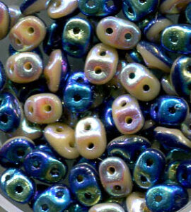 SuperDuo-Beads Duets NAVY - IVORY FULL AB 533413-28703