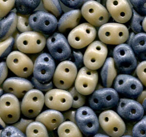 SuperDuo-Beads Duets NAVY - IVORY MATT 533413-84400