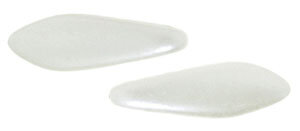 Dagger Beads ALABASTER PASTEL WHITE mit zwei Löchern 03000/25001