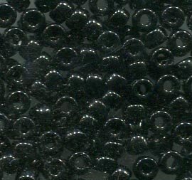 100gr. 6/0, 4,1mm MATUBO Rocailles JET (SCHWARZ) 23980