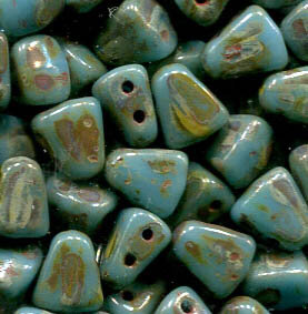 100gr.  NIB-BIT® BEADS TURQUOISE BLUE TRAVERTIN DARK 63030/86805