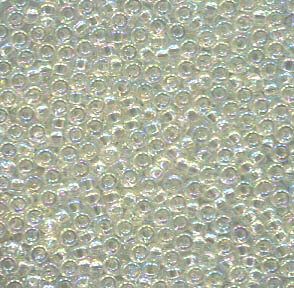11/0 Roc. Crystal Ivory Gold Luster 2442